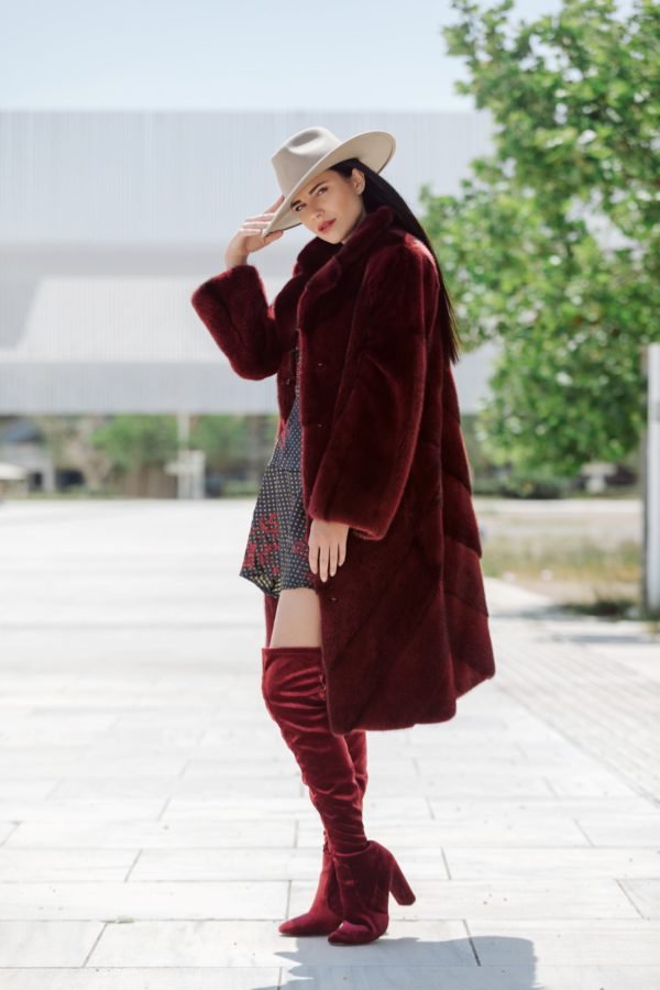 red mink coat